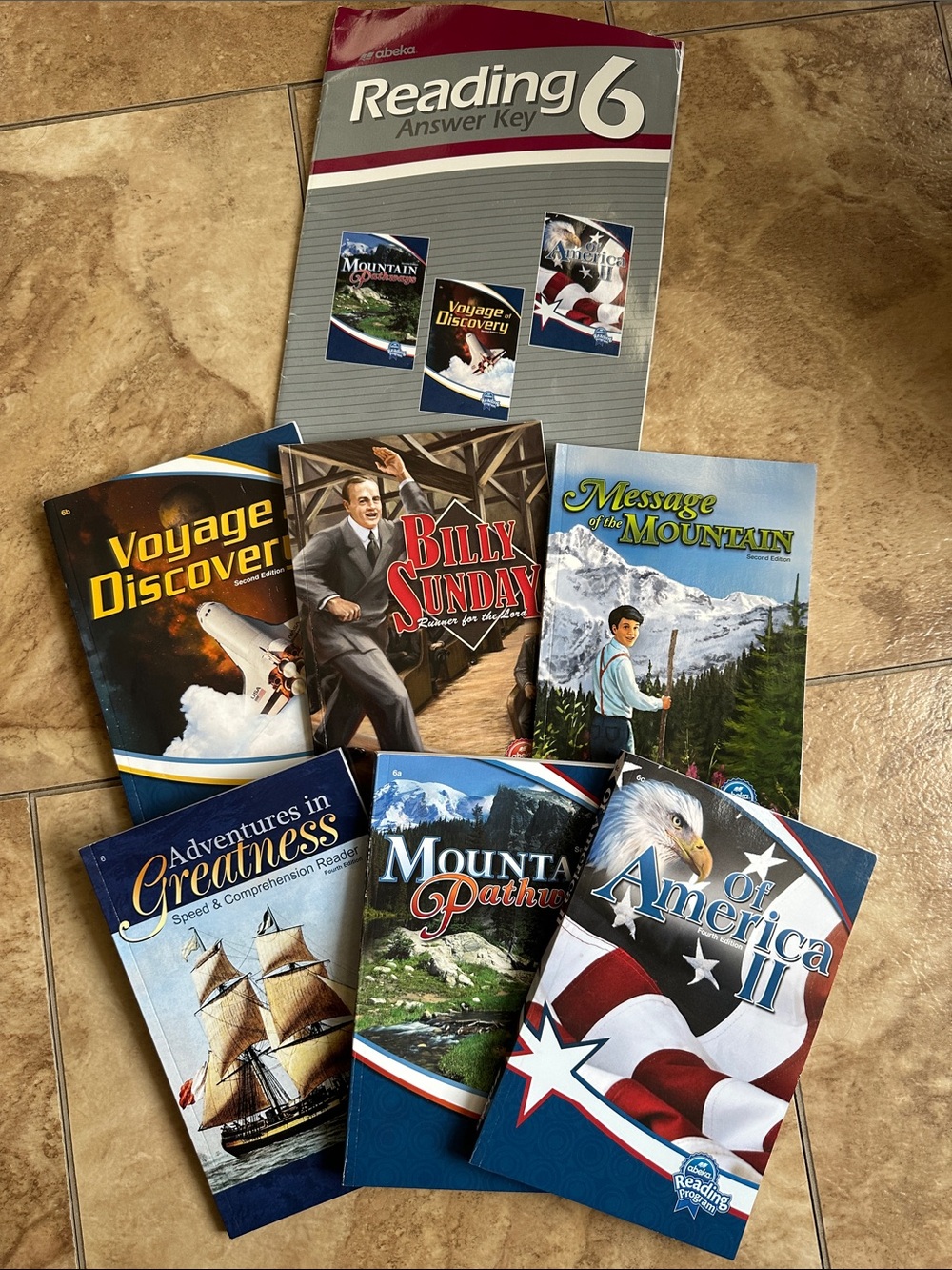 Title: Abeka Grade 6 Reading Program Set - Readers & Answer Key - Gently Used